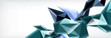 Vektör 3d üçgenler ve piramitler iş veya teknoloji sunumları, İnternet posterleri veya web broşürü kapakları için soyut arkaplan