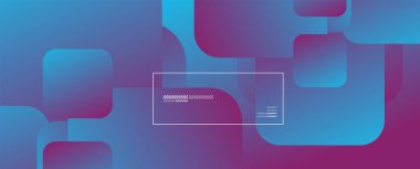 Kare şekiller geometrik soyut arkaplan. Üç boyutlu gölge efektleri ve sıvı eğimleri. Modern çakışma biçimleri