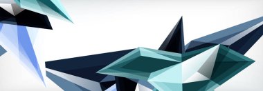 Vektör 3d üçgenler ve piramitler iş veya teknoloji sunumları, İnternet posterleri veya web broşürü kapakları için soyut arkaplan