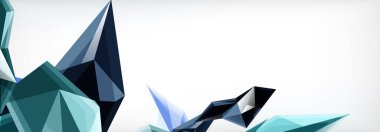 Vektör 3d üçgenler ve piramitler iş veya teknoloji sunumları, İnternet posterleri veya web broşürü kapakları için soyut arkaplan