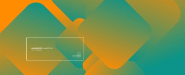 Kare şekiller geometrik soyut arkaplan. Üç boyutlu gölge efektleri ve sıvı eğimleri. Modern çakışma biçimleri