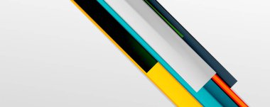 Çok renkli satır arkaplanı. İş veya teknoloji sunumları, İnternet posterleri veya web broşürü kapakları için tasarım şablonu