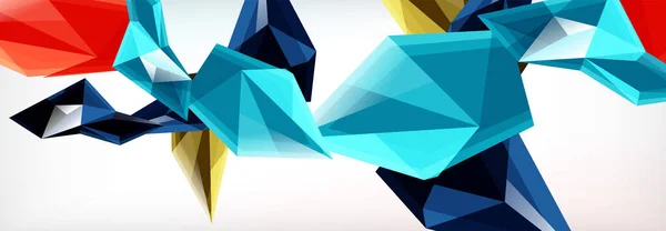 Vector 3d driehoeken en piramides abstracte achtergrond voor zakelijke of technologische presentaties, internet posters of web brochure omslagen — Stockvector