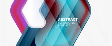 Vektör 3d ok geometrik bileşimi, iş veya teknoloji sunumu için soyut arkaplan, İnternet posteri veya web broşürü kapağı, duvar kağıdı