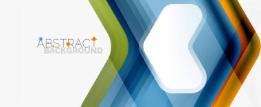 Vektör 3d ok geometrik bileşimi, iş veya teknoloji sunumu için soyut arkaplan, İnternet posteri veya web broşürü kapağı, duvar kağıdı