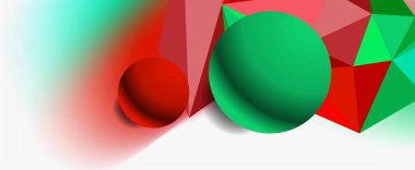 Moda 3d geometrik kompozisyon, iş veya teknoloji sunumu için tasarım şablonu, İnternet posteri veya web broşürü kapağı