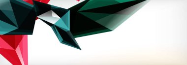 Vektör 3d üçgenler ve piramitler iş veya teknoloji sunumları, İnternet posterleri veya web broşürü kapakları için soyut arkaplan