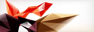 Vektör 3d üçgenler ve piramitler iş veya teknoloji sunumları, İnternet posterleri veya web broşürü kapakları için soyut arkaplan