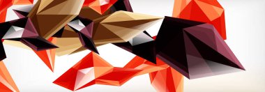 Vektör 3d üçgenler ve piramitler iş veya teknoloji sunumları, İnternet posterleri veya web broşürü kapakları için soyut arkaplan