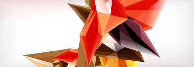 Vektör 3d üçgenler ve piramitler iş veya teknoloji sunumları, İnternet posterleri veya web broşürü kapakları için soyut arkaplan