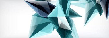 Vektör 3d üçgenler ve piramitler iş veya teknoloji sunumları, İnternet posterleri veya web broşürü kapakları için soyut arkaplan