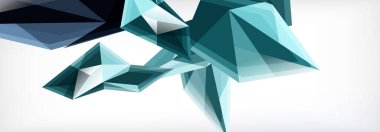 Vektör 3d üçgenler ve piramitler iş veya teknoloji sunumları, İnternet posterleri veya web broşürü kapakları için soyut arkaplan