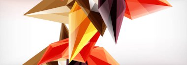 Vektör 3d üçgenler ve piramitler iş veya teknoloji sunumları, İnternet posterleri veya web broşürü kapakları için soyut arkaplan