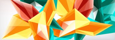 Vektör 3d üçgenler ve piramitler iş veya teknoloji sunumları, İnternet posterleri veya web broşürü kapakları için soyut arkaplan