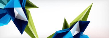 Vektör 3d üçgenler ve piramitler iş veya teknoloji sunumları, İnternet posterleri veya web broşürü kapakları için soyut arkaplan