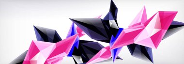 Vektör 3d üçgenler ve piramitler iş veya teknoloji sunumları, İnternet posterleri veya web broşürü kapakları için soyut arkaplan