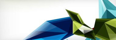 Vektör 3d üçgenler ve piramitler iş veya teknoloji sunumları, İnternet posterleri veya web broşürü kapakları için soyut arkaplan