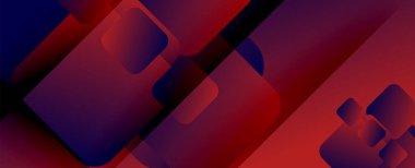 Kare şekiller geometrik soyut arkaplan. Üç boyutlu gölge efektleri ve sıvı eğimleri. Modern çakışma biçimleri