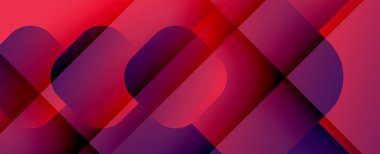 Kare şekiller geometrik soyut arkaplan. Üç boyutlu gölge efektleri ve sıvı eğimleri. Modern çakışma biçimleri