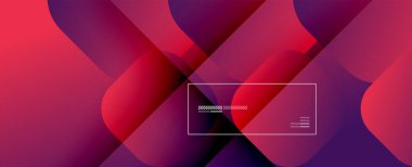 Kare şekiller geometrik soyut arkaplan. Üç boyutlu gölge efektleri ve sıvı eğimleri. Modern çakışma biçimleri