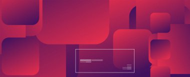 Kare şekiller geometrik soyut arkaplan. Üç boyutlu gölge efektleri ve sıvı eğimleri. Modern çakışma biçimleri