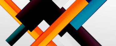 İş veya teknoloji sunumu, İnternet posteri veya web broşürü kapağı, duvar kağıdı kapağı için renk soyut geometrik arkaplan