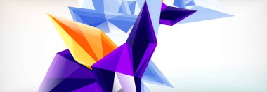 Vektör 3d üçgenler ve piramitler iş veya teknoloji sunumları, İnternet posterleri veya web broşürü kapakları için soyut arkaplan