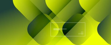 Kare şekiller geometrik soyut arkaplan. Üç boyutlu gölge efektleri ve sıvı eğimleri. Modern çakışma biçimleri