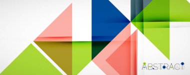 Vektör üçgen geometrik arkaplan kümesi. Kapaklar, afişler, el ilanları ve posterler ve diğer tasarımlar için vektör illüstrasyonu