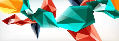 Vektör 3d üçgenler ve piramitler iş veya teknoloji sunumları, İnternet posterleri veya web broşürü kapakları için soyut arkaplan