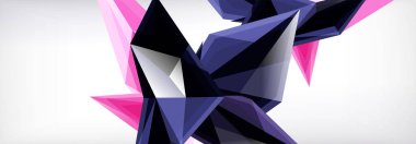 Vektör 3d üçgenler ve piramitler iş veya teknoloji sunumları, İnternet posterleri veya web broşürü kapakları için soyut arkaplan