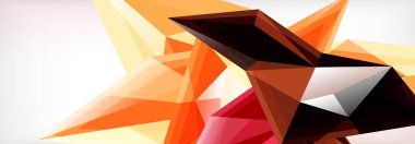 Vektör 3d üçgenler ve piramitler iş veya teknoloji sunumları, İnternet posterleri veya web broşürü kapakları için soyut arkaplan