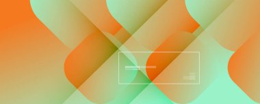 Kare şekiller geometrik soyut arkaplan. Üç boyutlu gölge efektleri ve sıvı eğimleri. Modern çakışma biçimleri