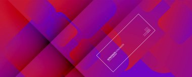 Kare şekiller geometrik soyut arkaplan. Üç boyutlu gölge efektleri ve sıvı eğimleri. Modern çakışma biçimleri