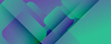 Kare şekiller geometrik soyut arkaplan. Üç boyutlu gölge efektleri ve sıvı eğimleri. Modern çakışma biçimleri