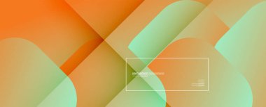 Kare şekiller geometrik soyut arkaplan. Üç boyutlu gölge efektleri ve sıvı eğimleri. Modern çakışma biçimleri