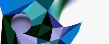 Moda 3d geometrik kompozisyon, iş veya teknoloji sunumu için tasarım şablonu, İnternet posteri veya web broşürü kapağı