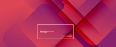 Kare şekiller geometrik soyut arkaplan. Üç boyutlu gölge efektleri ve sıvı eğimleri. Modern çakışma biçimleri