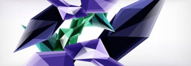 Vektör 3d üçgenler ve piramitler iş veya teknoloji sunumları, İnternet posterleri veya web broşürü kapakları için soyut arkaplan