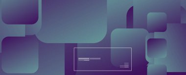 Kare şekiller geometrik soyut arkaplan. Üç boyutlu gölge efektleri ve sıvı eğimleri. Modern çakışma biçimleri