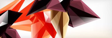 Vektör 3d üçgenler ve piramitler iş veya teknoloji sunumları, İnternet posterleri veya web broşürü kapakları için soyut arkaplan