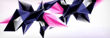 Vektör 3d üçgenler ve piramitler iş veya teknoloji sunumları, İnternet posterleri veya web broşürü kapakları için soyut arkaplan