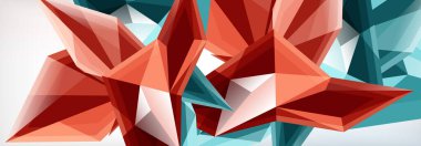 Vektör 3d üçgenler ve piramitler iş veya teknoloji sunumları, İnternet posterleri veya web broşürü kapakları için soyut arkaplan