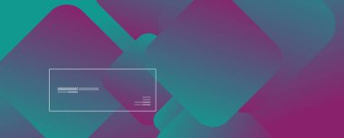 Kare şekiller geometrik soyut arkaplan. Üç boyutlu gölge efektleri ve sıvı eğimleri. Modern çakışma biçimleri