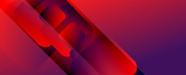 Kare şekiller geometrik soyut arkaplan. Üç boyutlu gölge efektleri ve sıvı eğimleri. Modern çakışma biçimleri