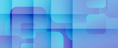 Kare şekiller geometrik soyut arkaplan. Üç boyutlu gölge efektleri ve sıvı eğimleri. Modern çakışma biçimleri