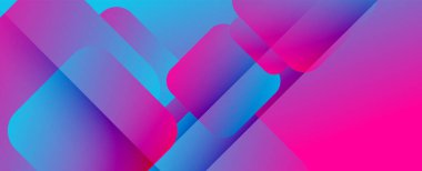 Kare şekiller geometrik soyut arkaplan. Üç boyutlu gölge efektleri ve sıvı eğimleri. Modern çakışma biçimleri