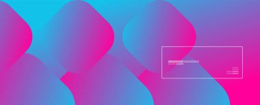 Kare şekiller geometrik soyut arkaplan. Üç boyutlu gölge efektleri ve sıvı eğimleri. Modern çakışma biçimleri