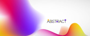 Akışkan renk gradyanı soyut arkaplan, modaya uygun renkli duvar kağıdı. Pankartlar, broşürler, posterler, afişler ve kapaklar için vektör ilüstrasyonu