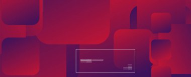 Kare şekiller geometrik soyut arkaplan. Üç boyutlu gölge efektleri ve sıvı eğimleri. Modern çakışma biçimleri